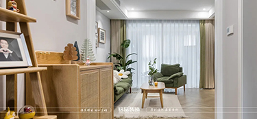 124㎡三居室現代原木裝修風格案例