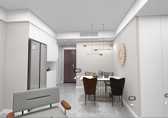 杭州沁源公寓125㎡三居室北歐裝修風格案例