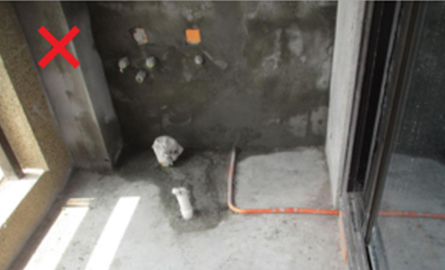 用水區域強電走地面