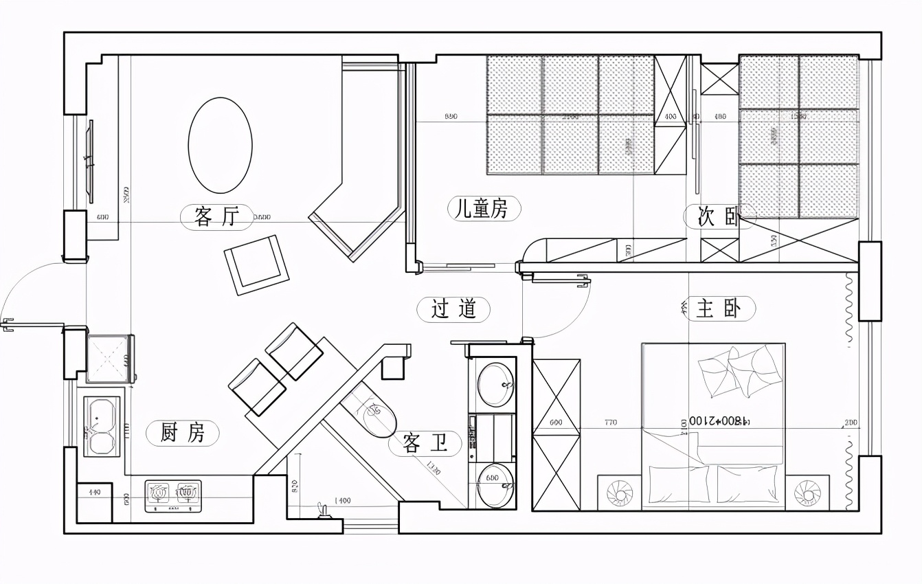 杭州64㎡簡約風格裝修案列，小戶型也可以很精致!